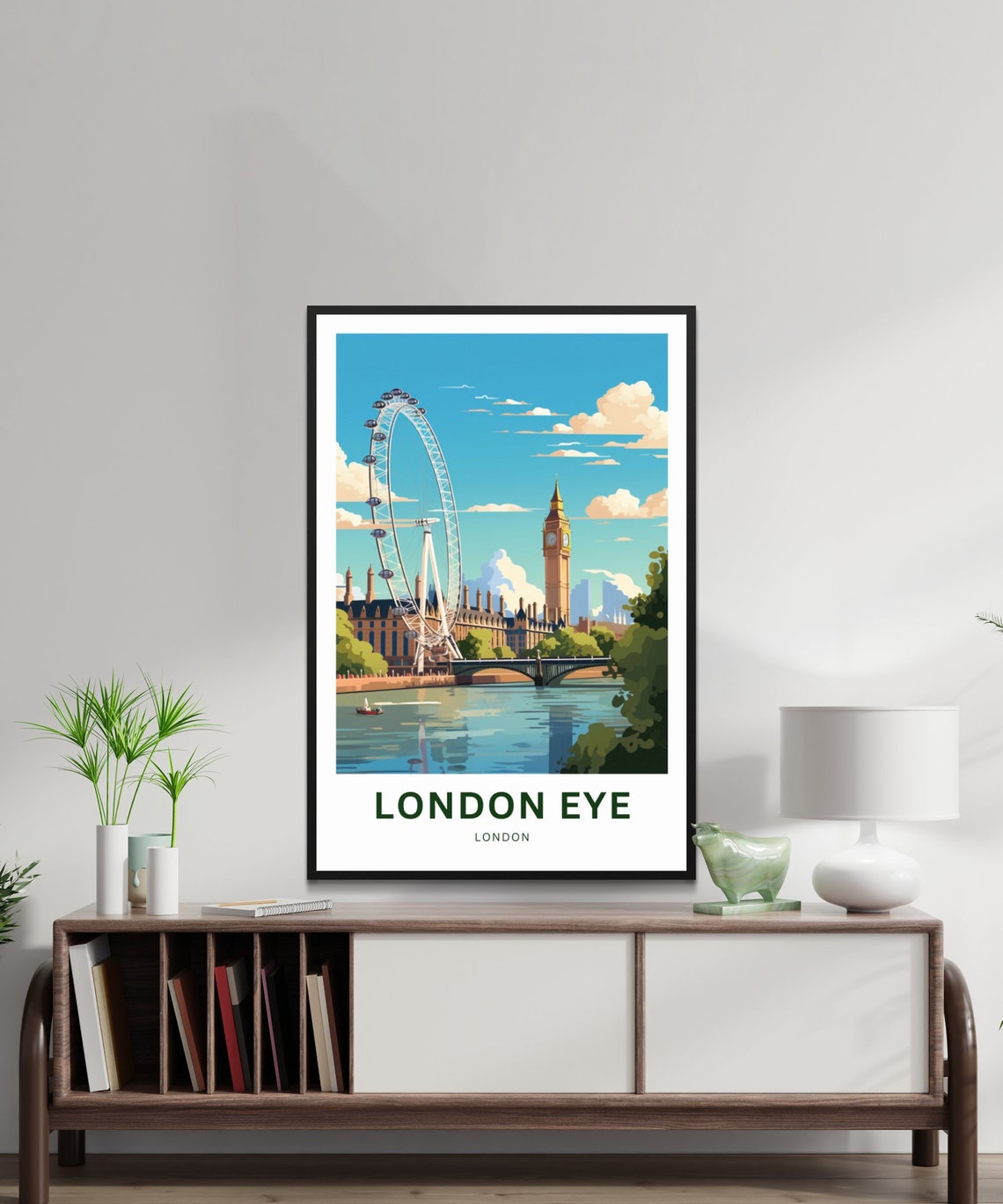 Personalized London Eye London Big Ben Thames View Iconic Poster - Image 2