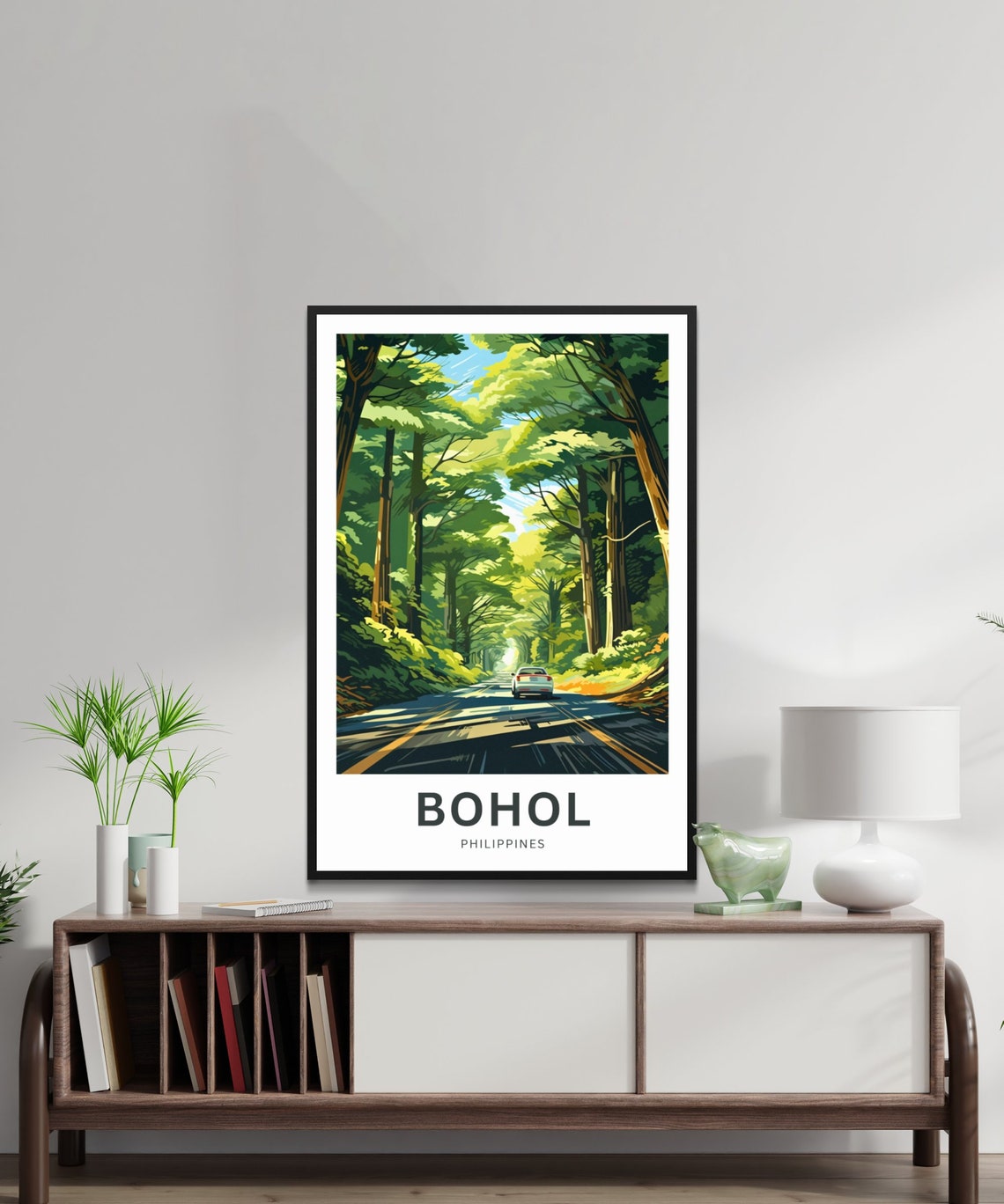 Personalized Bohol Jungle Canopy Drive Forest Road Travel Poster - Image 2