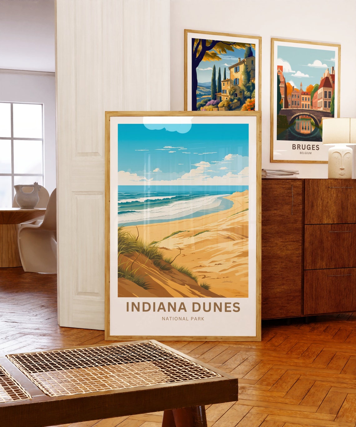 Personalized Indiana Dunes National Park Beach Waves Dunes Poster - Image 5