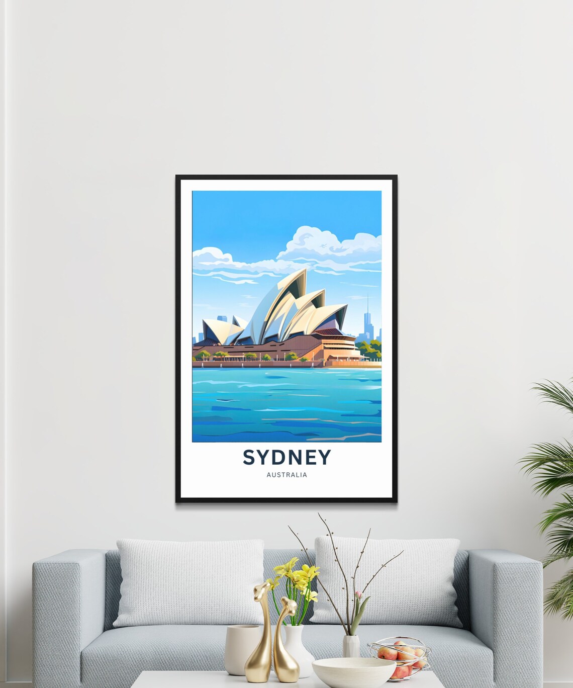 Personalized Sydney Australia Opera House Harbor Travel Poster - Image 3