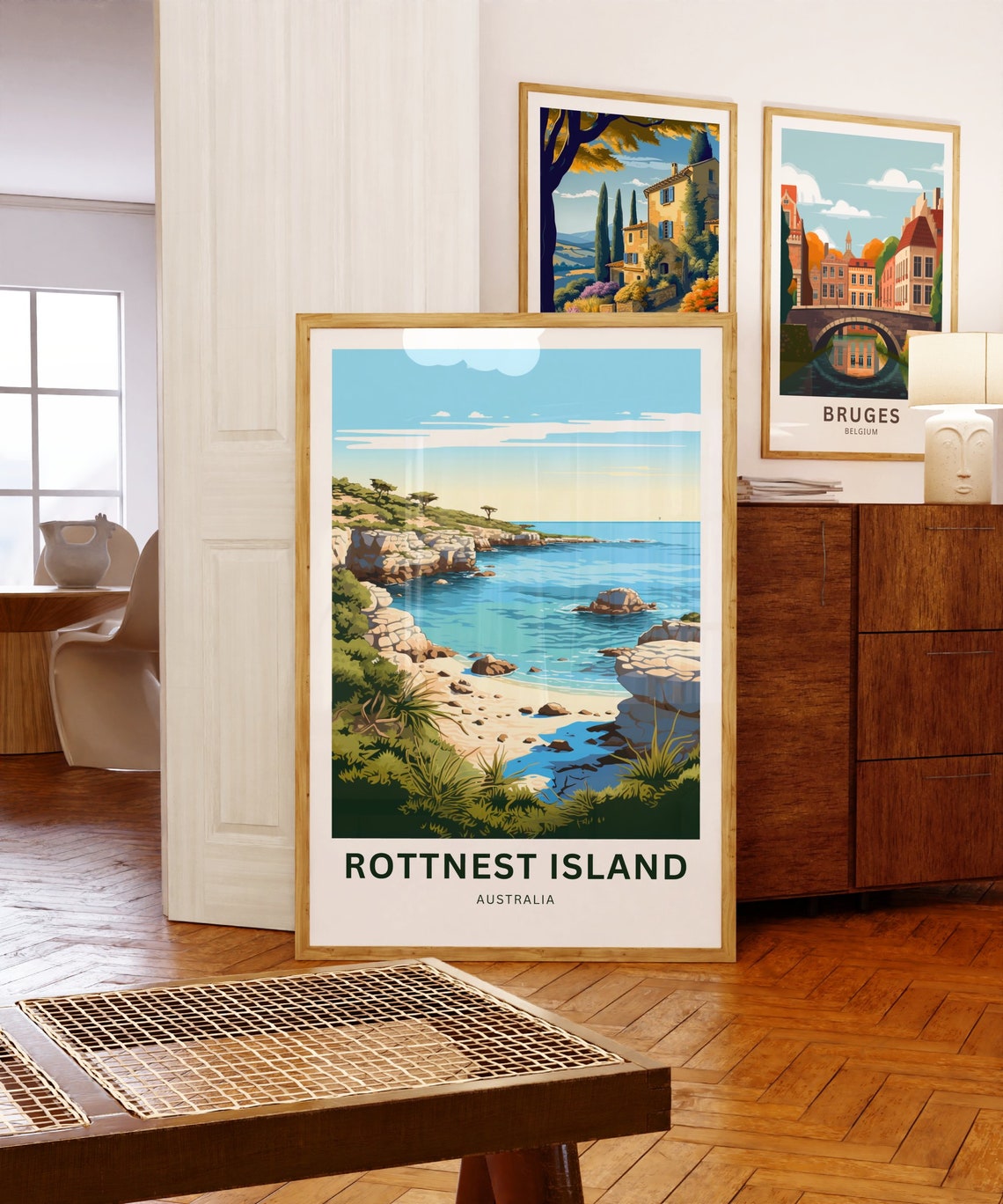Rottnest Island Australia Custom Name Rocky Cove Turquoise Bay Poster - Image 5