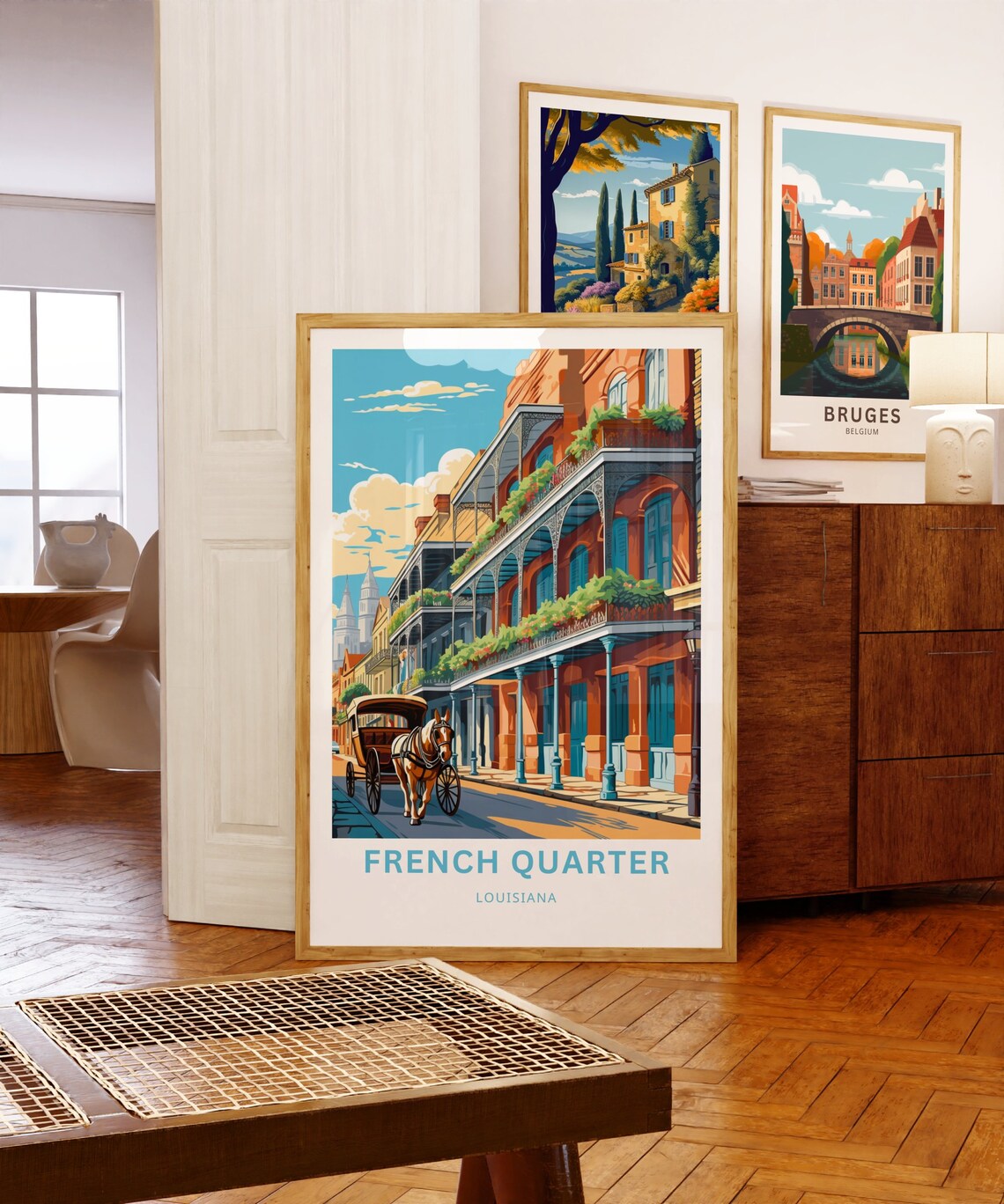 French Quarter New Orleans Poster Horse Carriage Balcony Street - Image 5