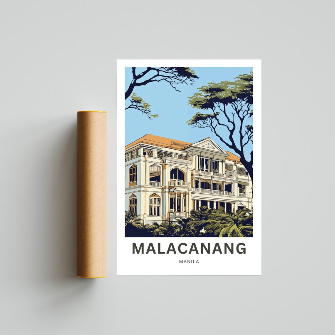 Malacanang Palace Manila Historic Colonial Mansion Scene Poster - Image 4