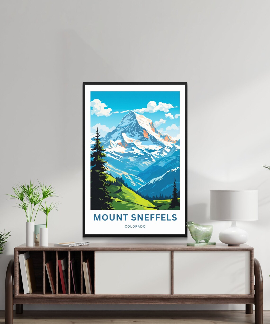 Mount Sneffels Travel Poster, Colorado Wall Art - Image 2