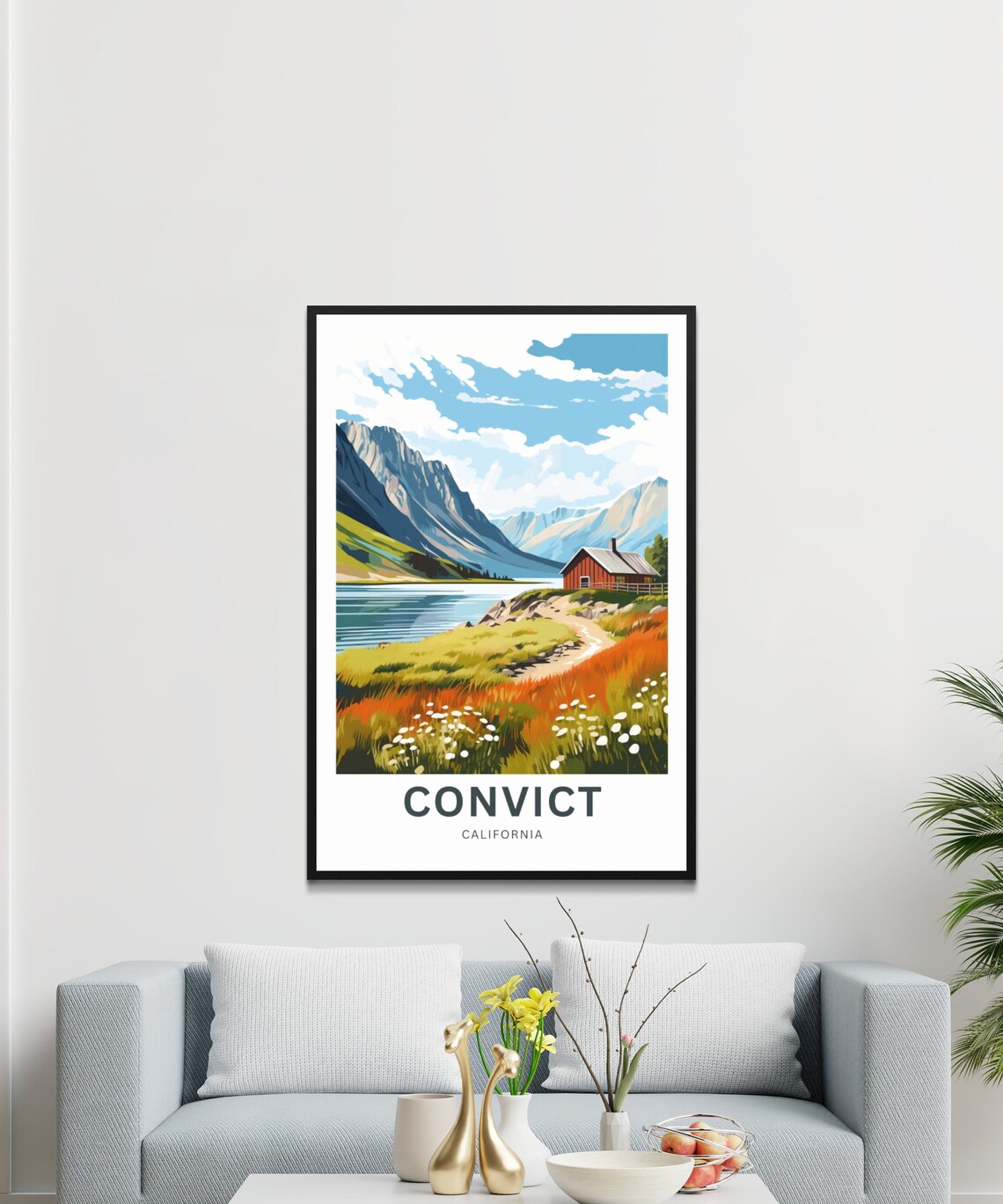 Convict Lake Travel Poster, California Wall Art - Image 3