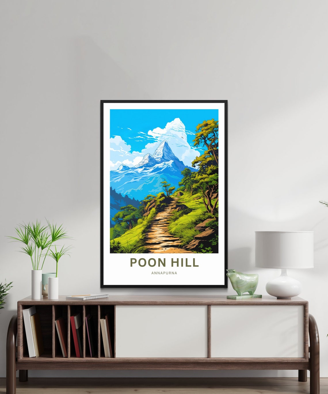 Poon Hill Annapurna Himalayan Trail Personalized Travel Poster - Image 2