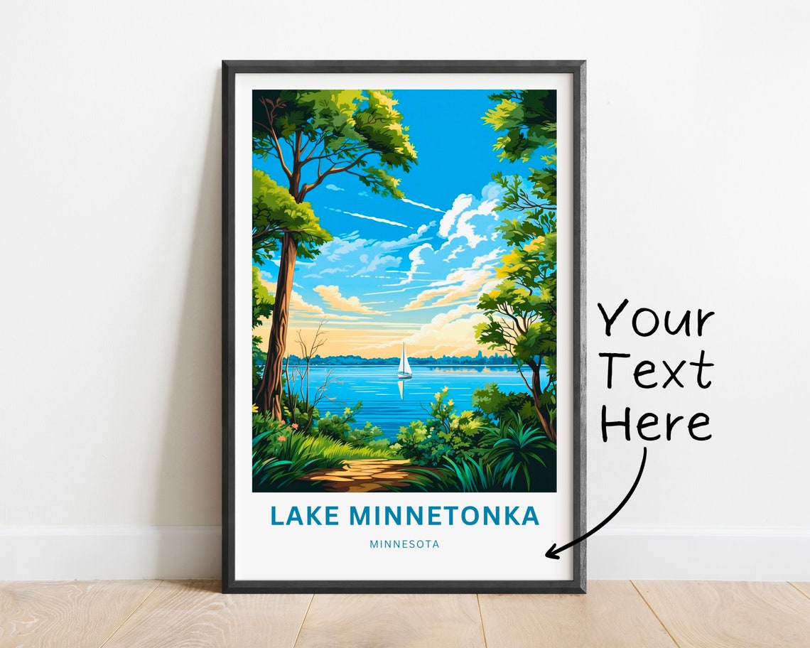 Lake Minnetonka Minnesota Sunset Sailboat Through Trees Poster