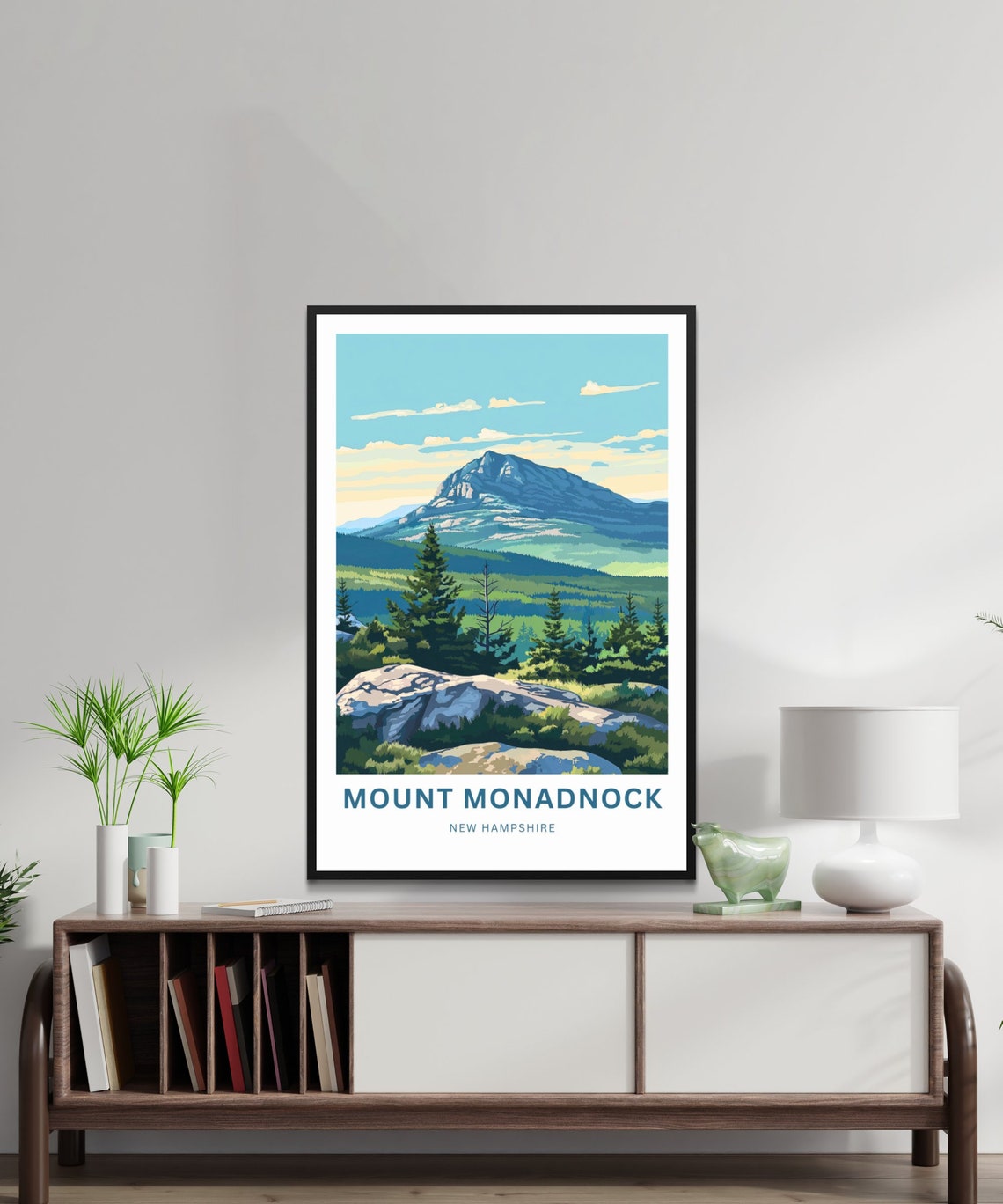 Mount Monadnock New Hampshire Poster with Forest Mountain Summit Art - Image 2