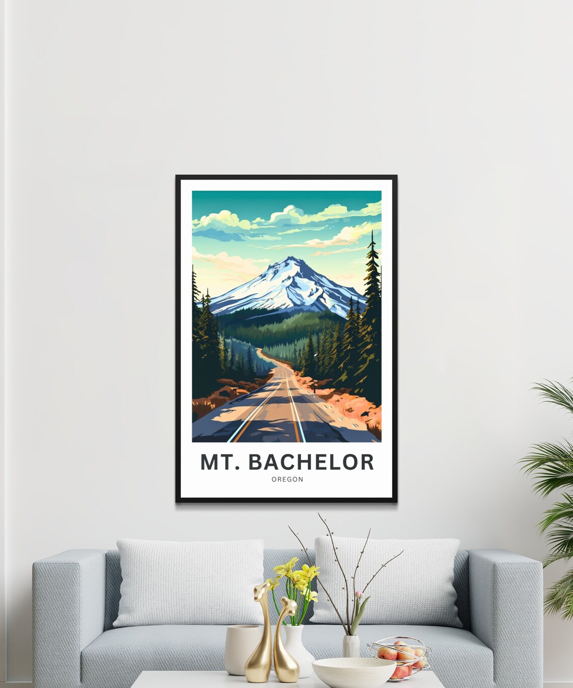 Mount Bachelor Travel Poster, Oregon Wall Art Print - Image 3