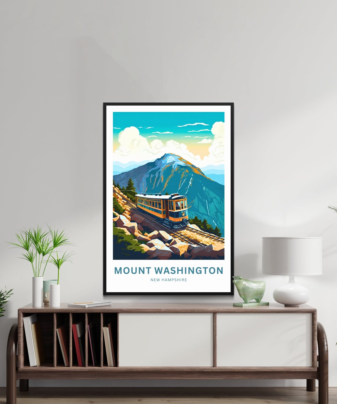 Mount Washington Travel Poster, New Hampshire Landmark - Image 2