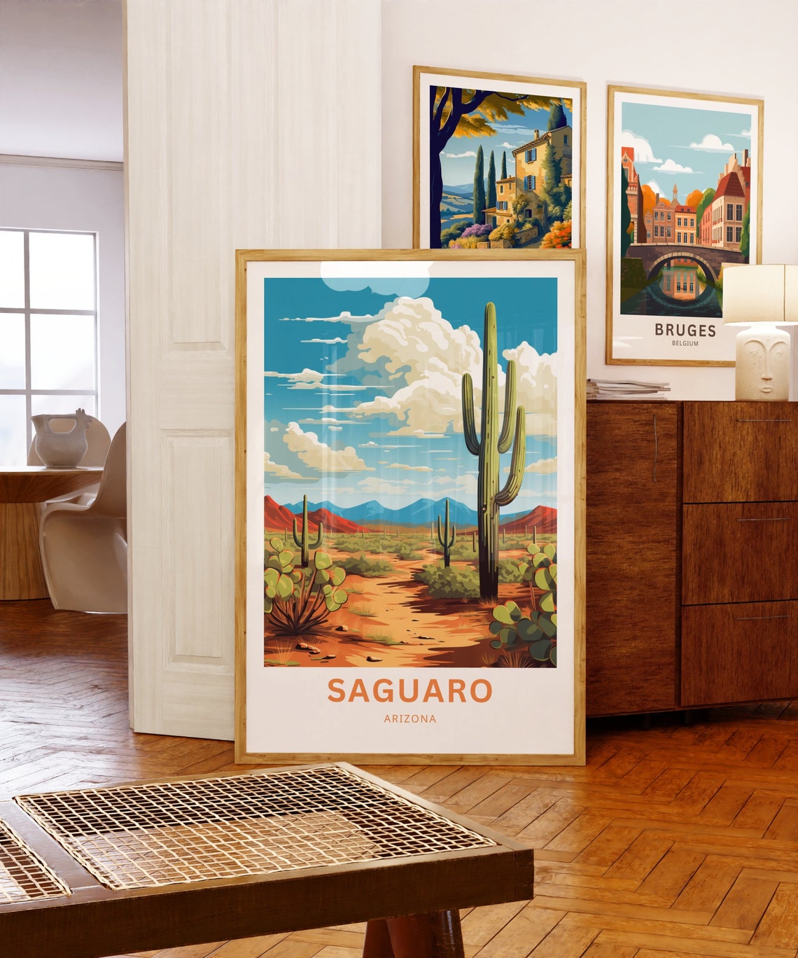 Personalized Saguaro Arizona Desert Cactus Sunset Custom Poster - Image 5