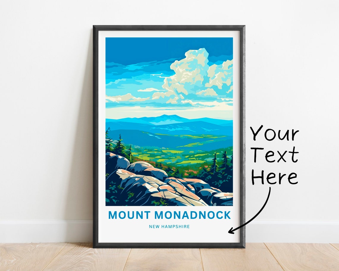 Personalized Mount Monadnock New Hampshire Summit Custom Poster