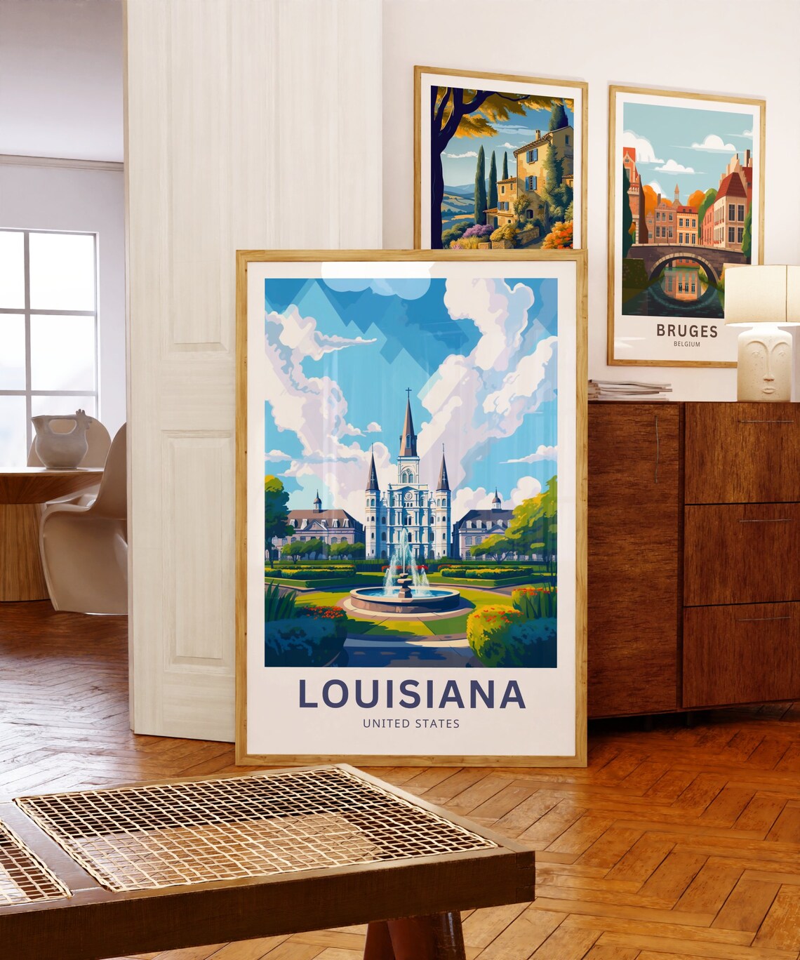 Louisiana New Orleans St Louis Cathedral Garden Travel Poster - Image 5