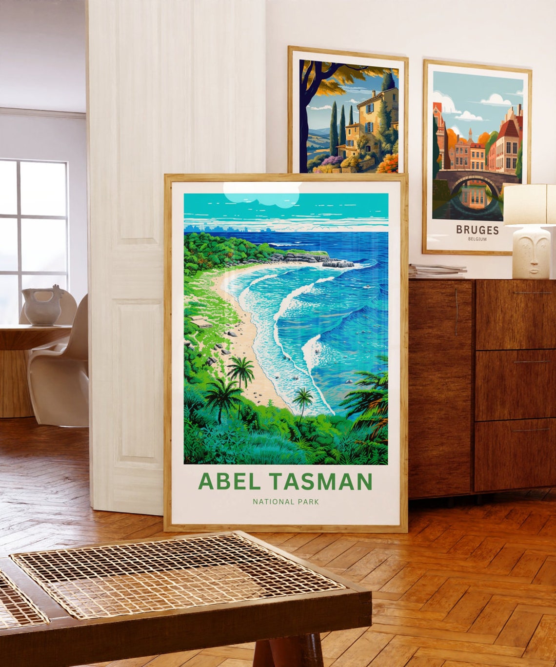 Personalized Abel Tasman New Zealand Beach Custom Travel Poster - Image 3
