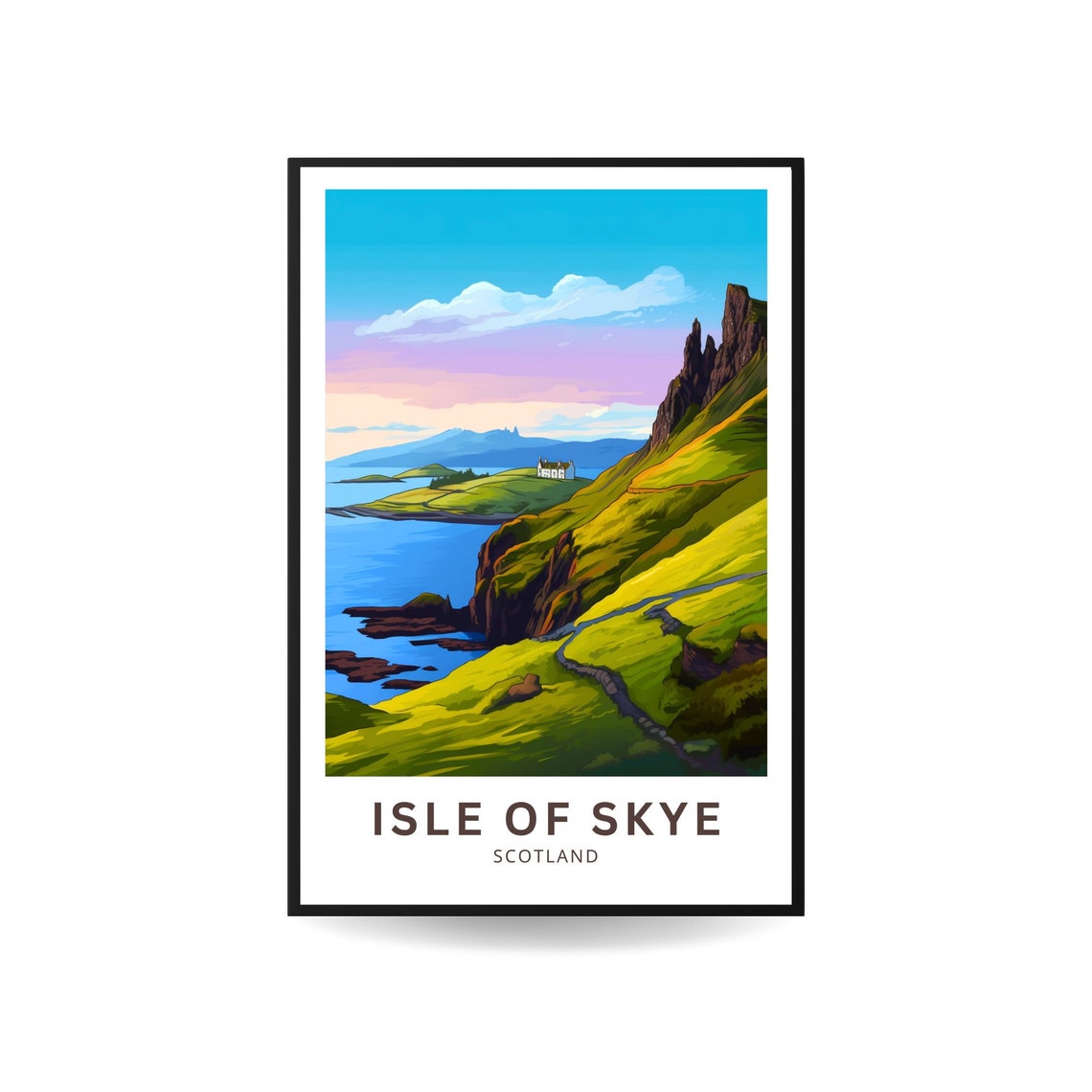 Isle Of Skye Travel Print Wall Art Isle Of Skye Wall Hanging Home Dcor Isle Of Skye Gift Art Lovers Scotland Art Lover Gift Isle Of Skye - Image 4