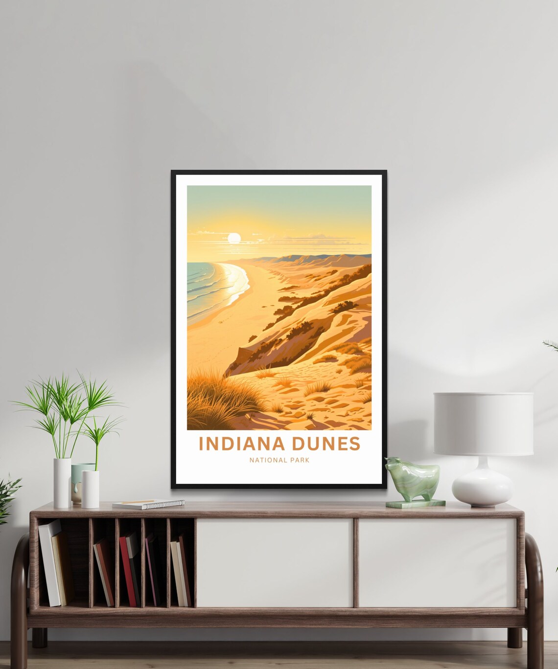 Indiana Dunes National Park Golden Sunset Lake Michigan Poster - Image 3