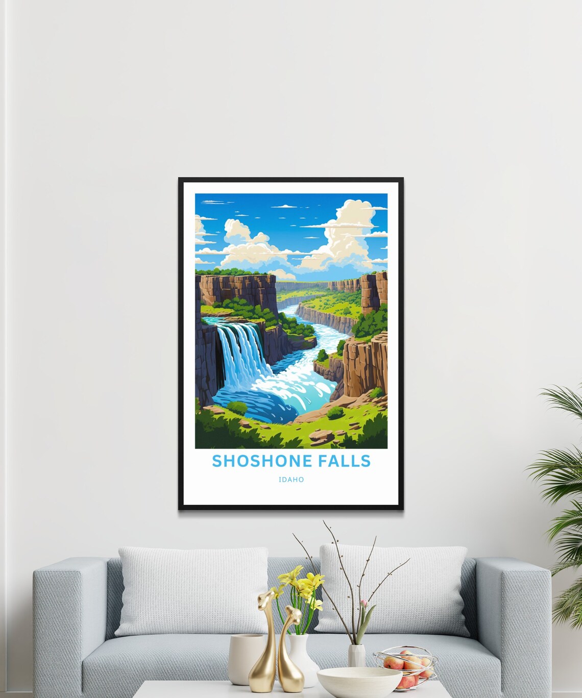 Shoshone Falls Idaho Travel Poster Niagara of the West Waterfall Art - Image 3