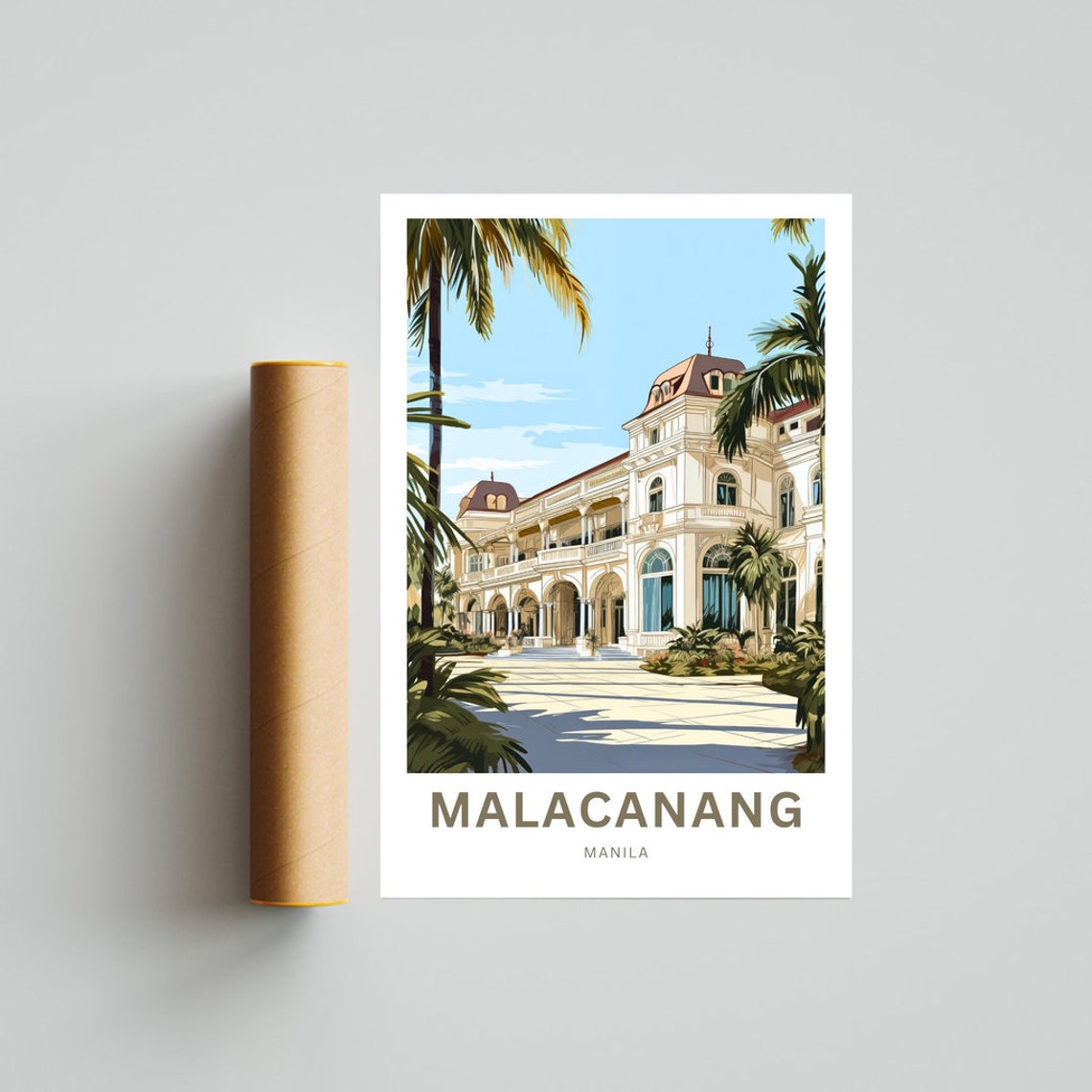 Malacanang Manila Philippines Personalized Palm Arcade Poster - Image 4