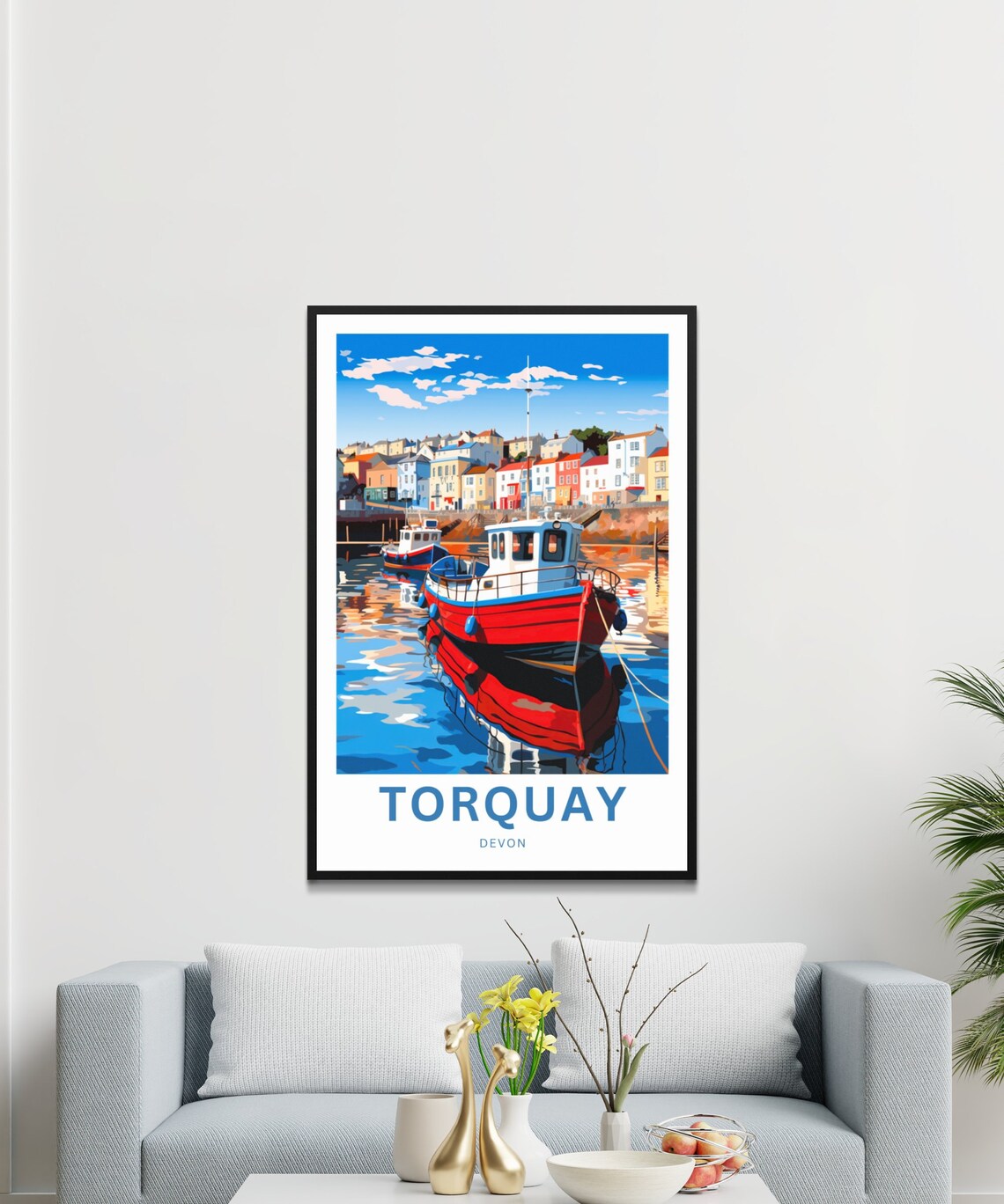 Torquay Travel Poster, Devon England Travel Art - Image 3