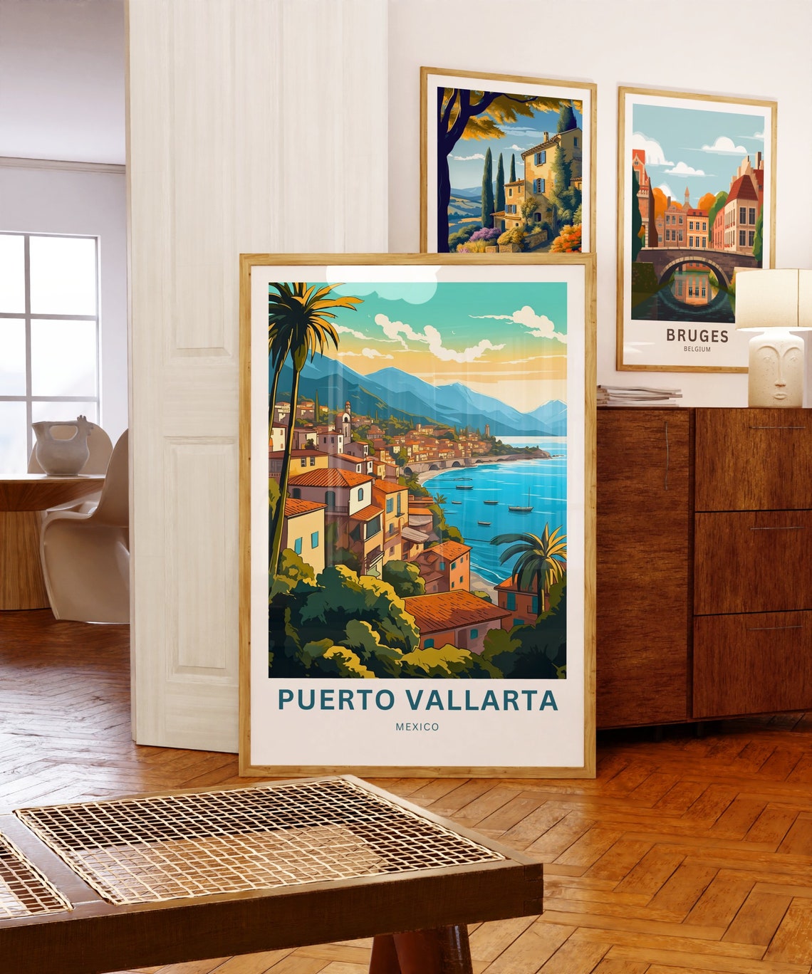 Personalized Puerto Vallarta Travel Print Puerto Vallarta Poster Mexico Wall Art Framed Present Gift Mexico Decor Present - Image 5