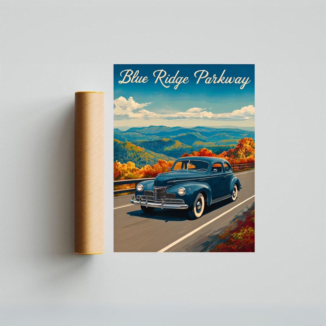 Blue Ridge Parkway Vintage Travel Poster, Virginia Art Print - Image 3
