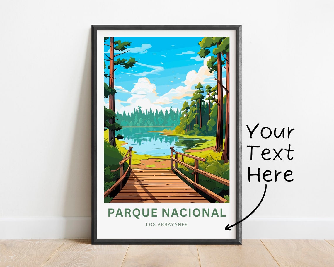 Parque Nacional Los Arrayanes Custom Name Forest Lake Poster