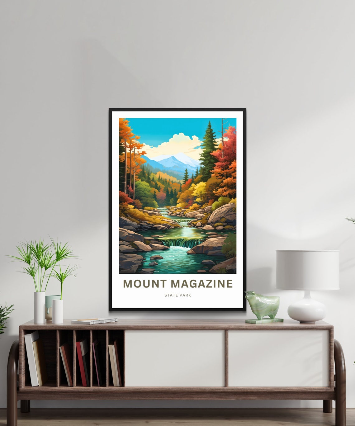 Mount Magazine State Park Colorful Fall Stream Travel Poster - Image 2