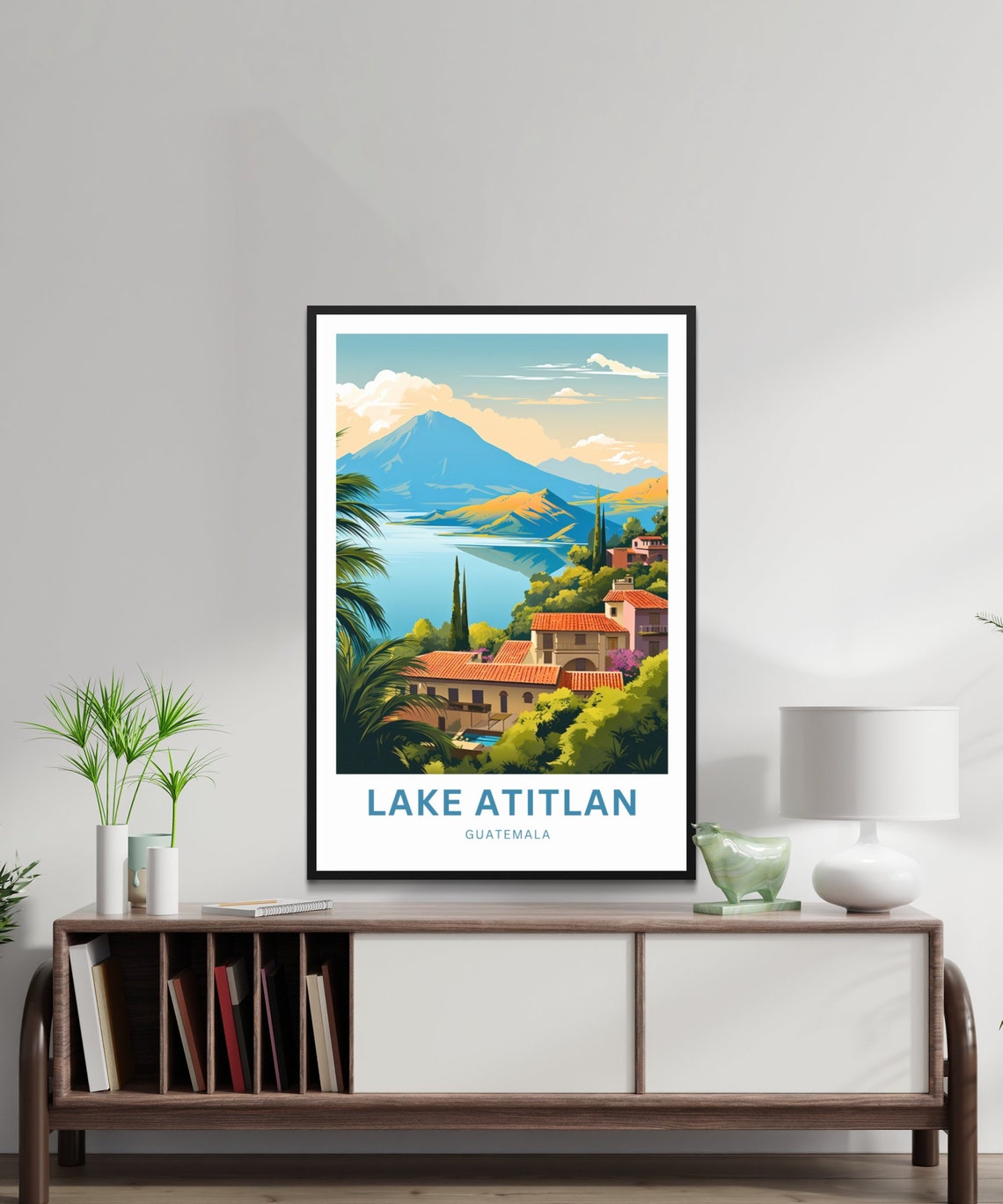 Personalized Lake Atitln Travel Print Lake Atitln Poster Guatemala Wall Art Framed Present Gift Mexico Present - Image 2