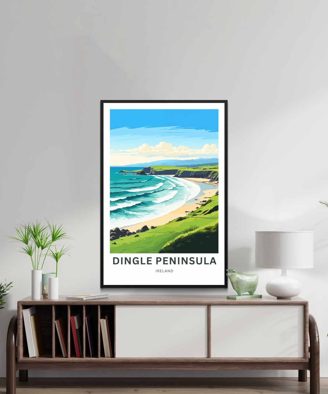 Dingle Peninsula Ireland Personalized Sandy Bay Cliffs Travel Poster - Image 2