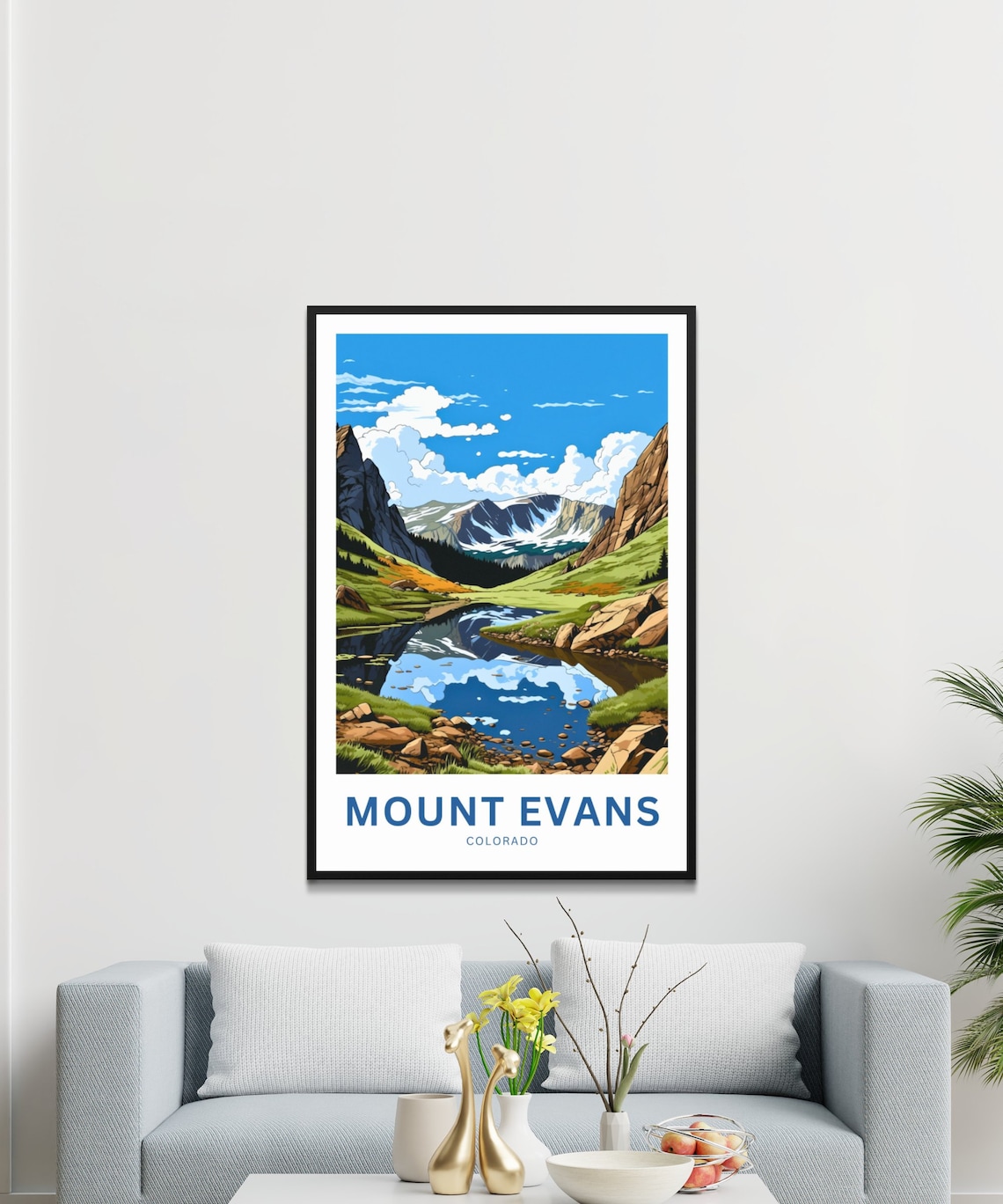 Mount Evans Travel Poster, Colorado Landscape - Image 3