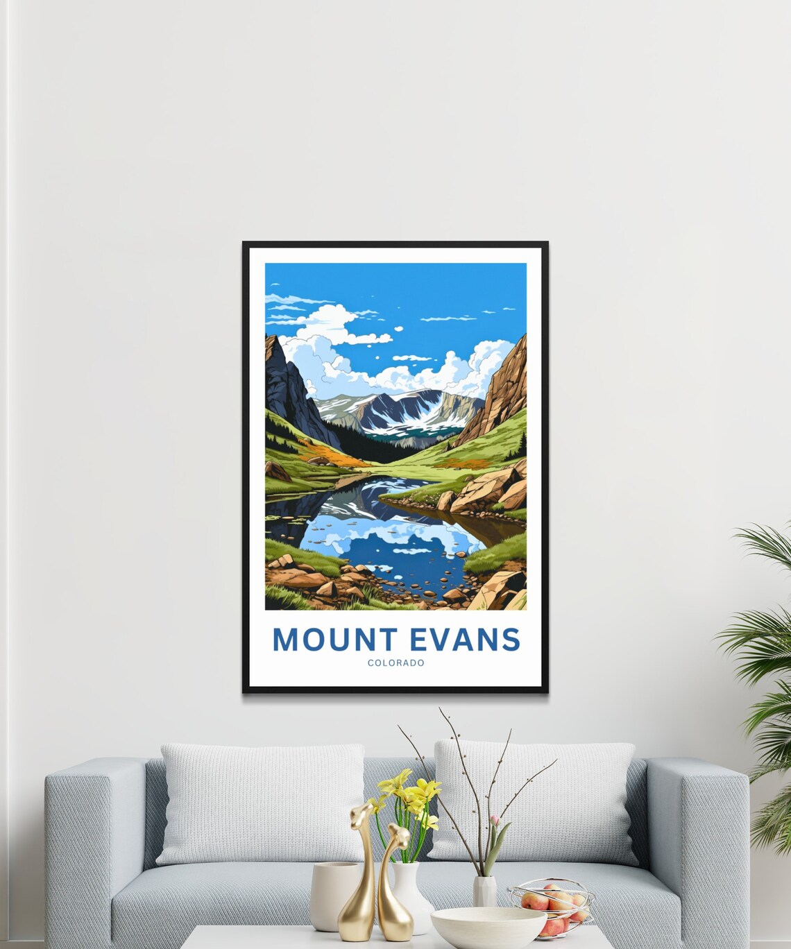 Personalized Mount Evans Travel Poster, Colorado - Image 3