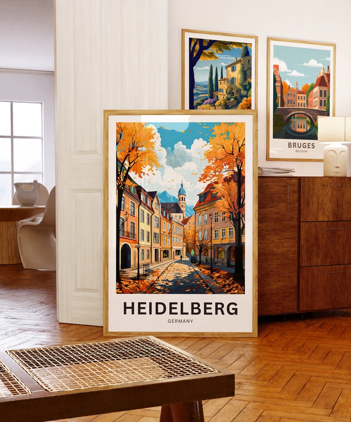 Heidelberg Germany Autumn Street Vintage Travel Poster Town Gift - Image 5