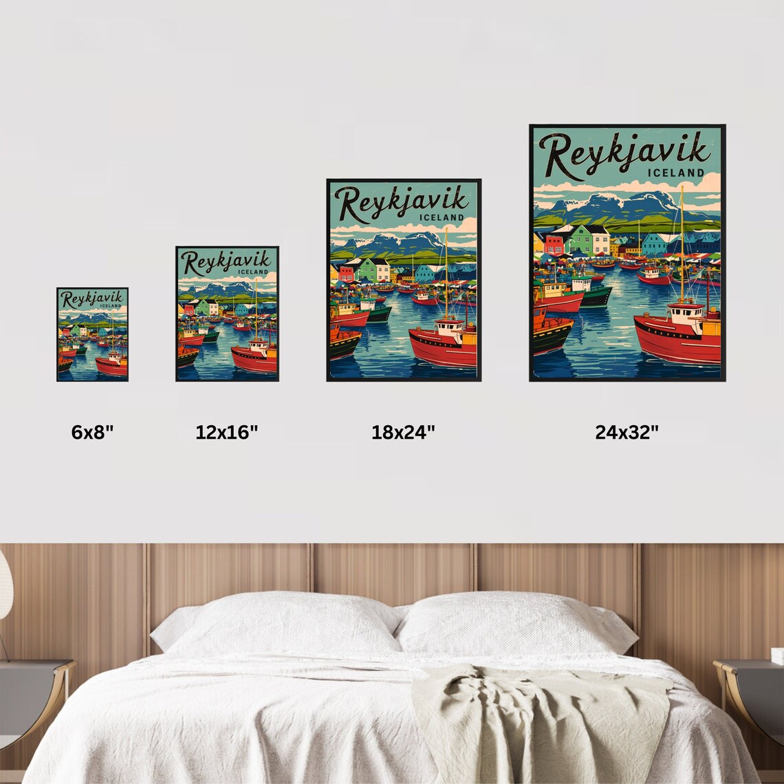 Reykjavik Vintage Travel Poster, Iceland Wall Art - Image 2