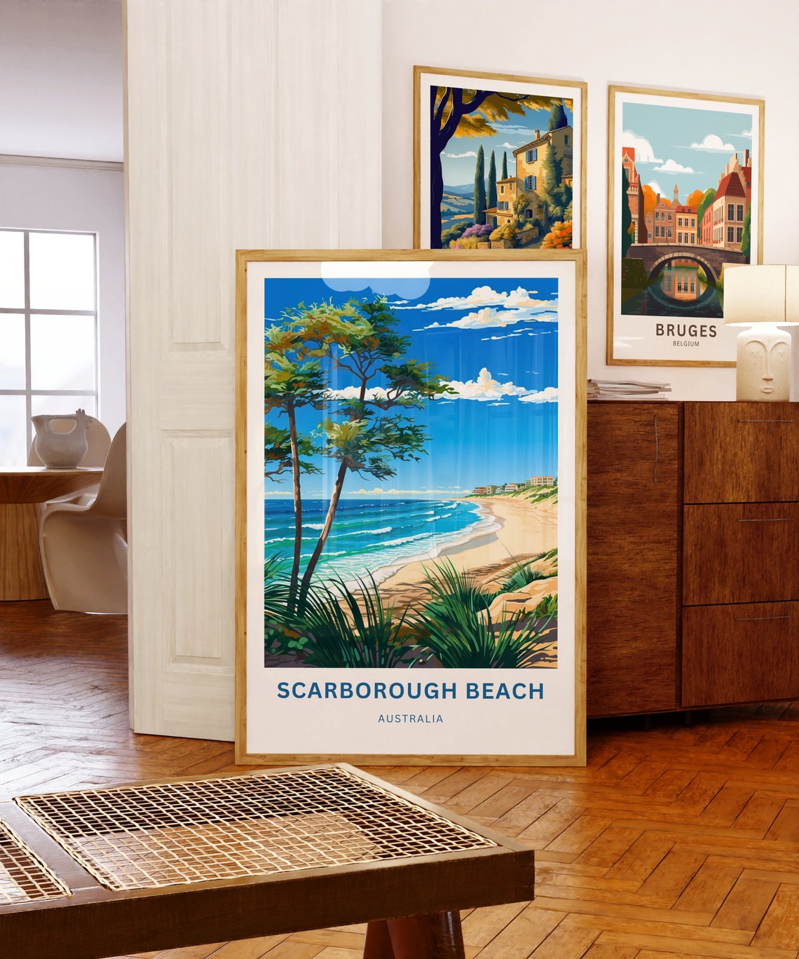 Personalized Scarborough Beach Australia Surf Coast Travel Poster - Image 5