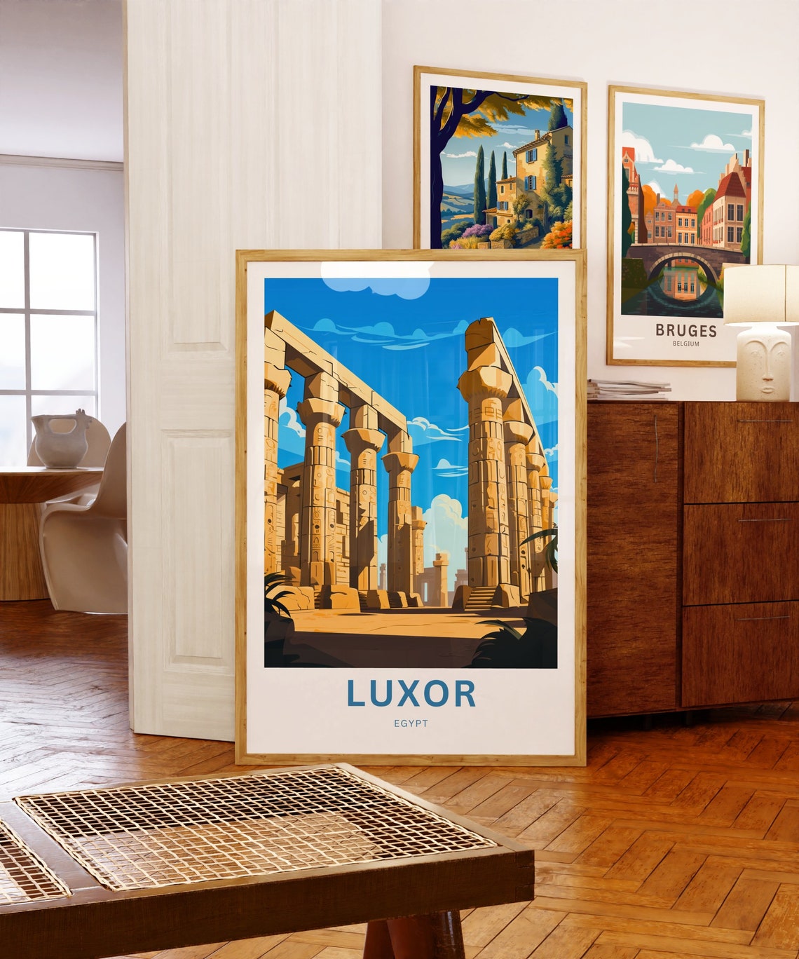 Personalized Luxor Travel Print Luxor Poster Egypt Wall Art Framed Present Gift Egypt Present Egypt Decor Custom Text - Image 5