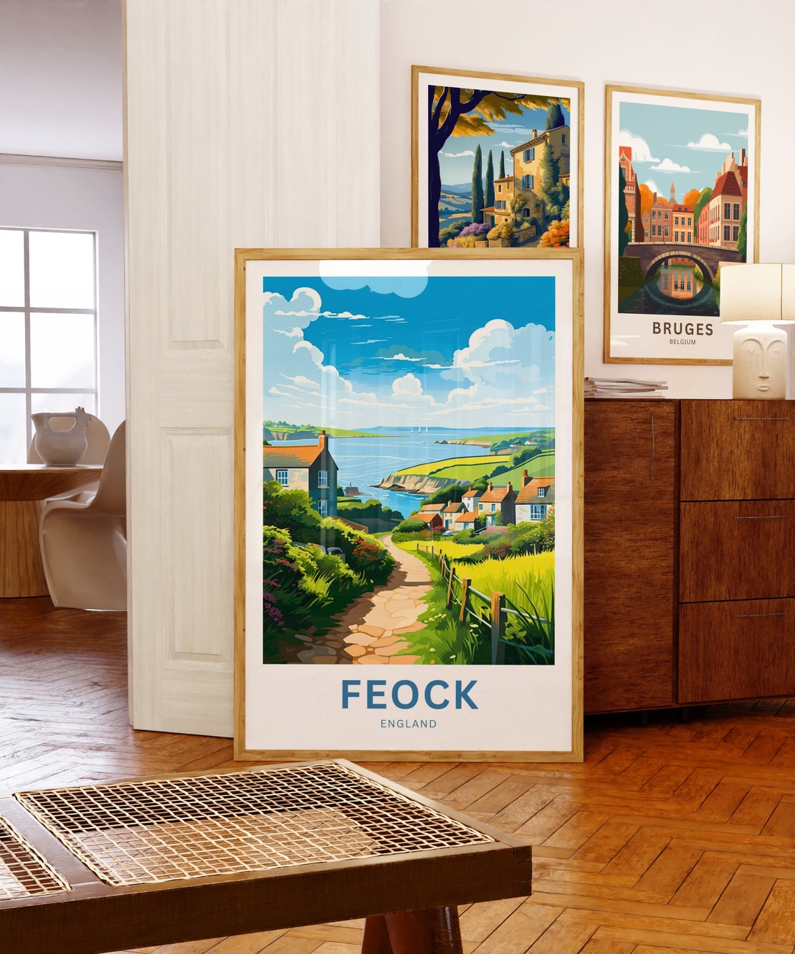 Feock Cornwall England Coastal Village Harbor View Travel Poster - Image 5