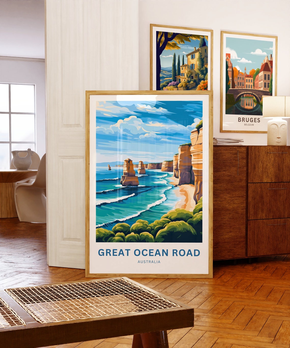 Great Ocean Road Australia Apostles Cliff Coastline Custom Text Poster - Image 5