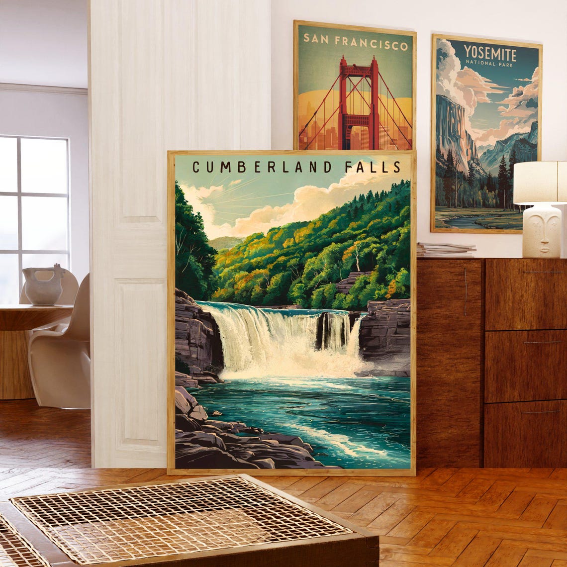 Cumberland Falls Kentucky Waterfall Gorge Vintage Travel Poster - Image 5
