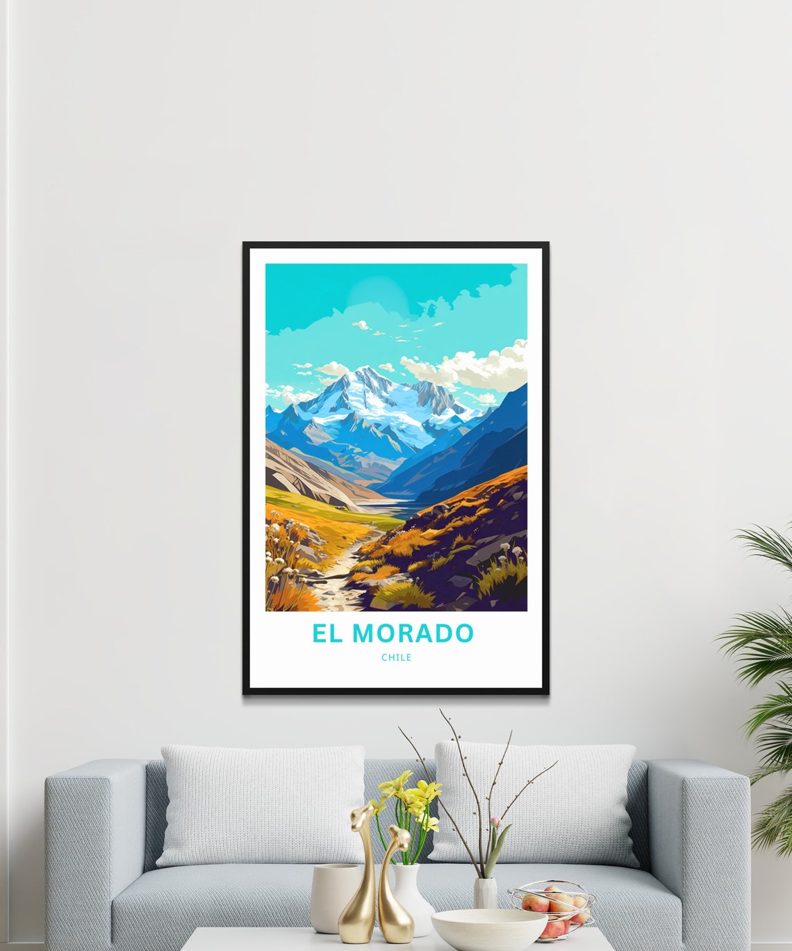 Personalized El Morado Travel Print El Morado Poster Chile Wall Art Framed Present Gift Chile Present - Image 3