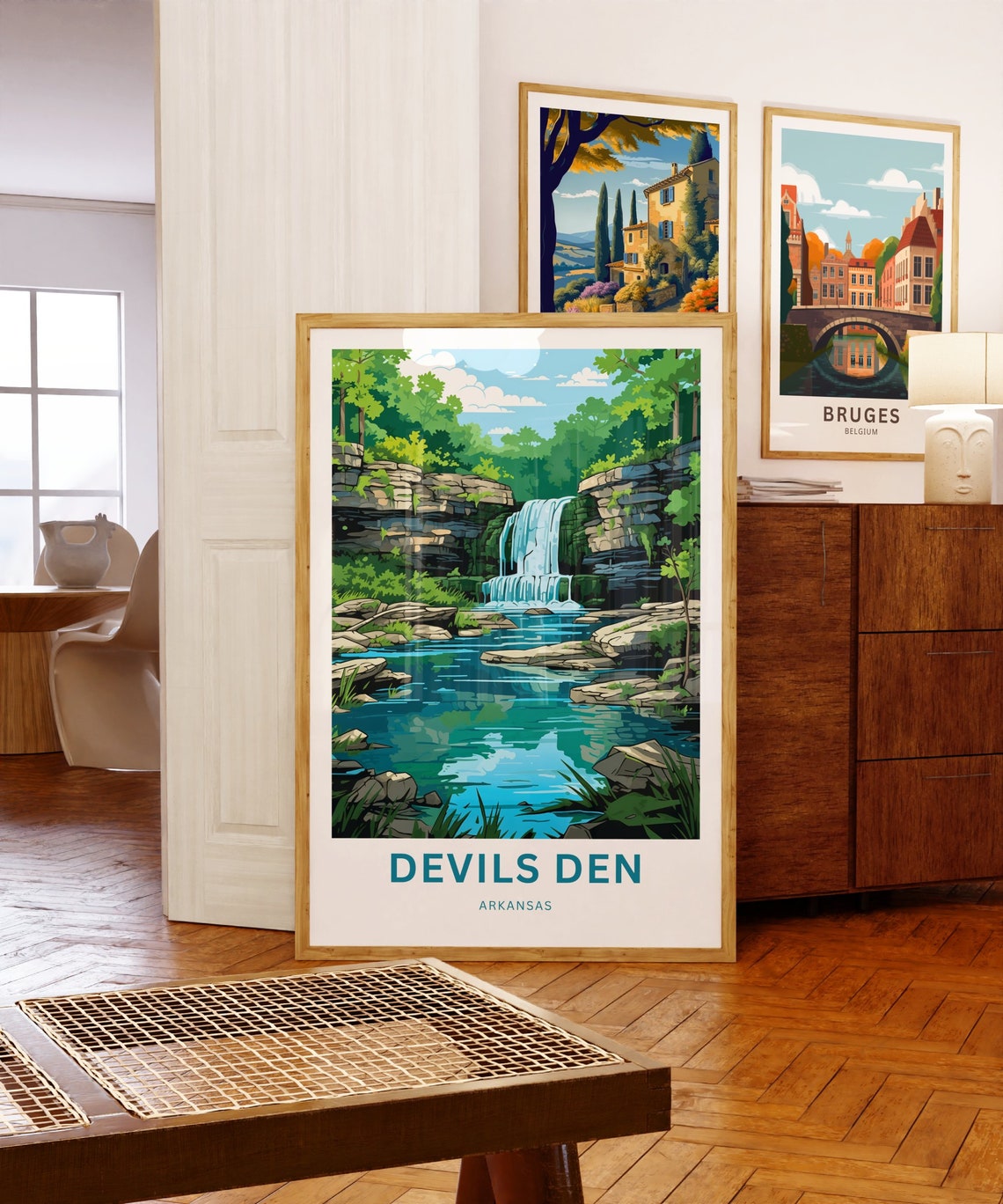 Devils Den Arkansas Limestone Falls Turquoise Pool Travel Poster - Image 5