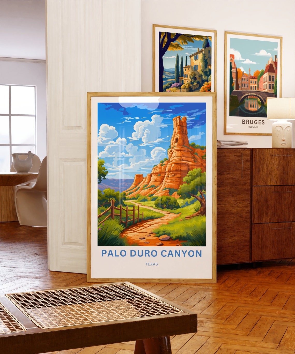 Palo Duro Canyon Texas Red Rock Spire Desert Trail View Poster - Image 5