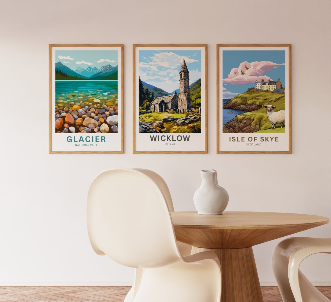 Wicklow Ireland Round Tower Ancient Church Personalized Gift Poster - Image 3
