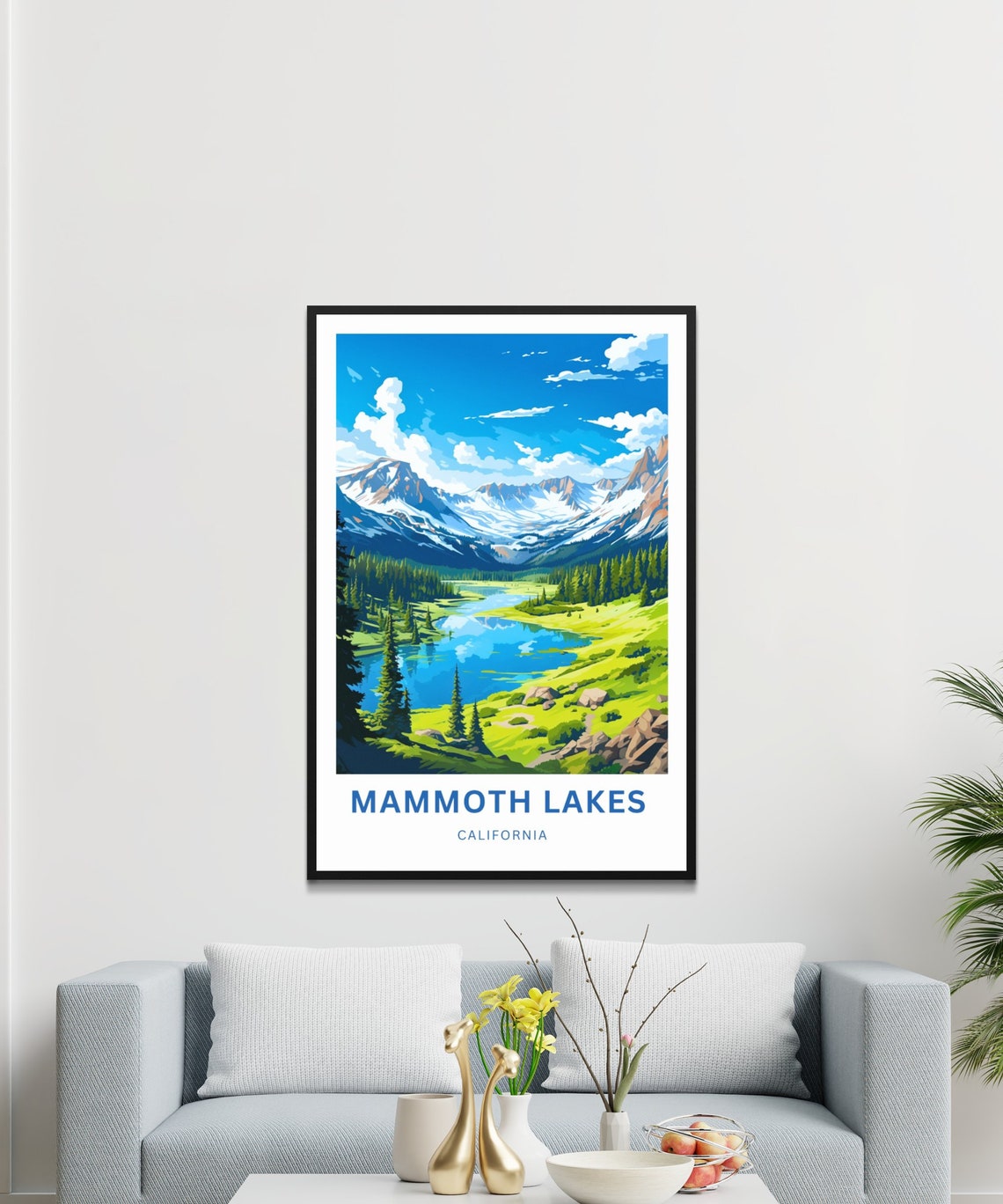 Mammoth Lakes California Alpine Lake Pine Forest Custom Poster - Image 2