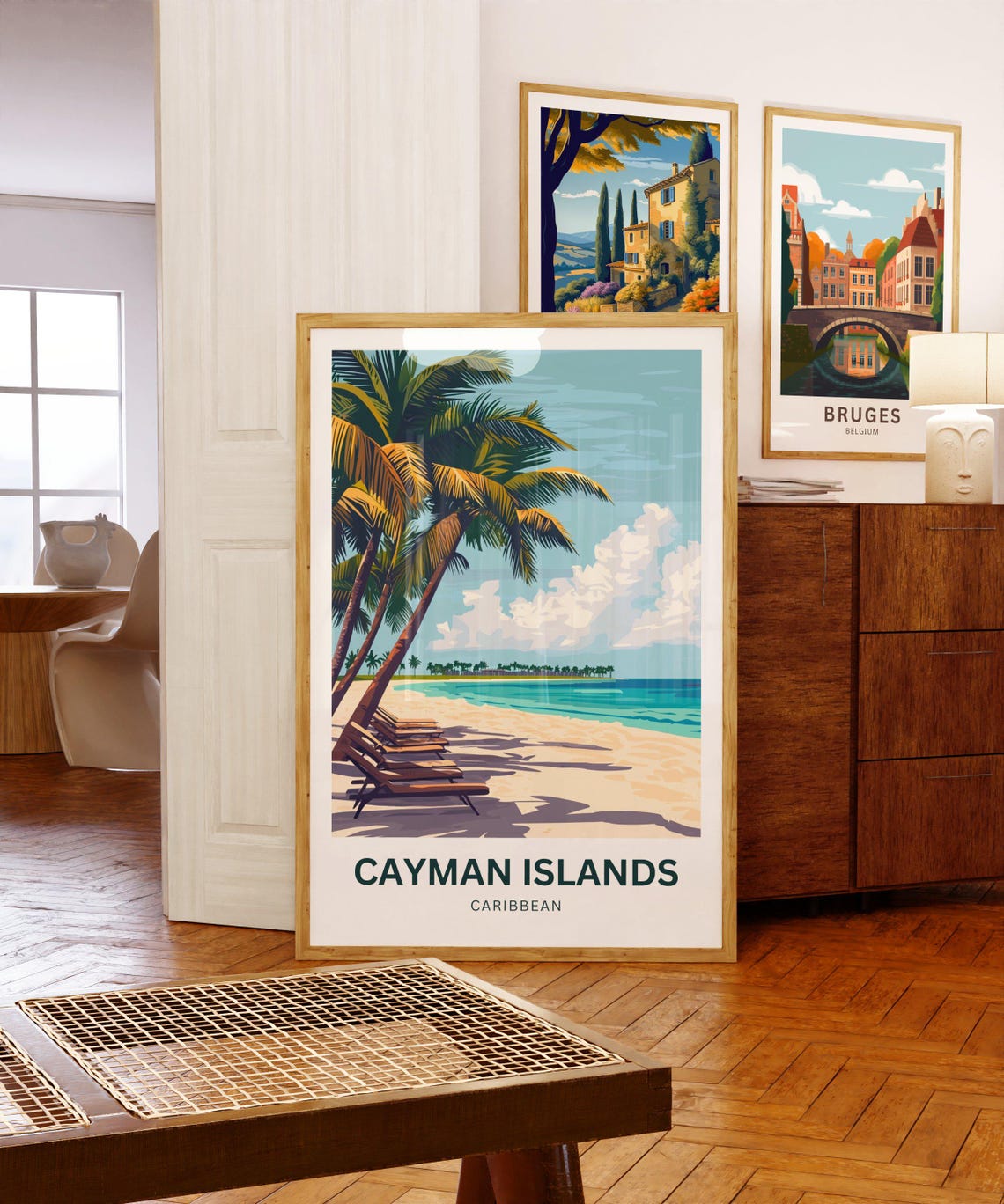 Personalized Cayman Islands Travel Print Cayman Islands Poster Caribbean Wall Art Framed Present Gift Caribbean Present - Image 5