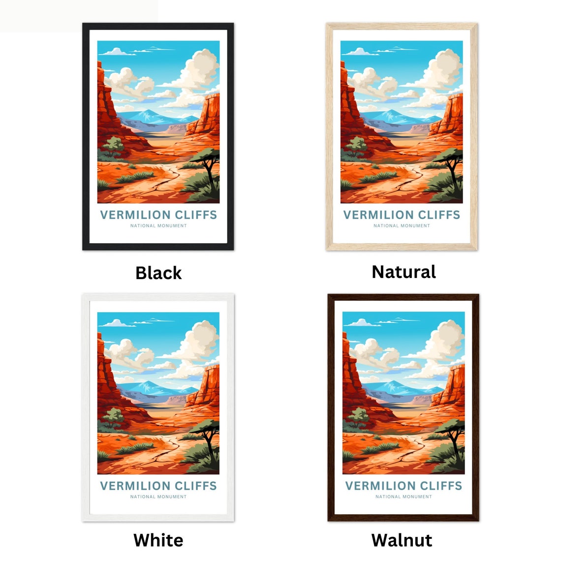 Personalized Vermilion Cliffs National Monument Red Rock Travel Poster - Image 3