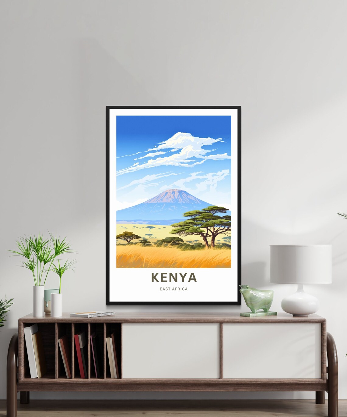 Kenya East Africa Savanna Peak Personalized Safari Travel Poster - Image 2