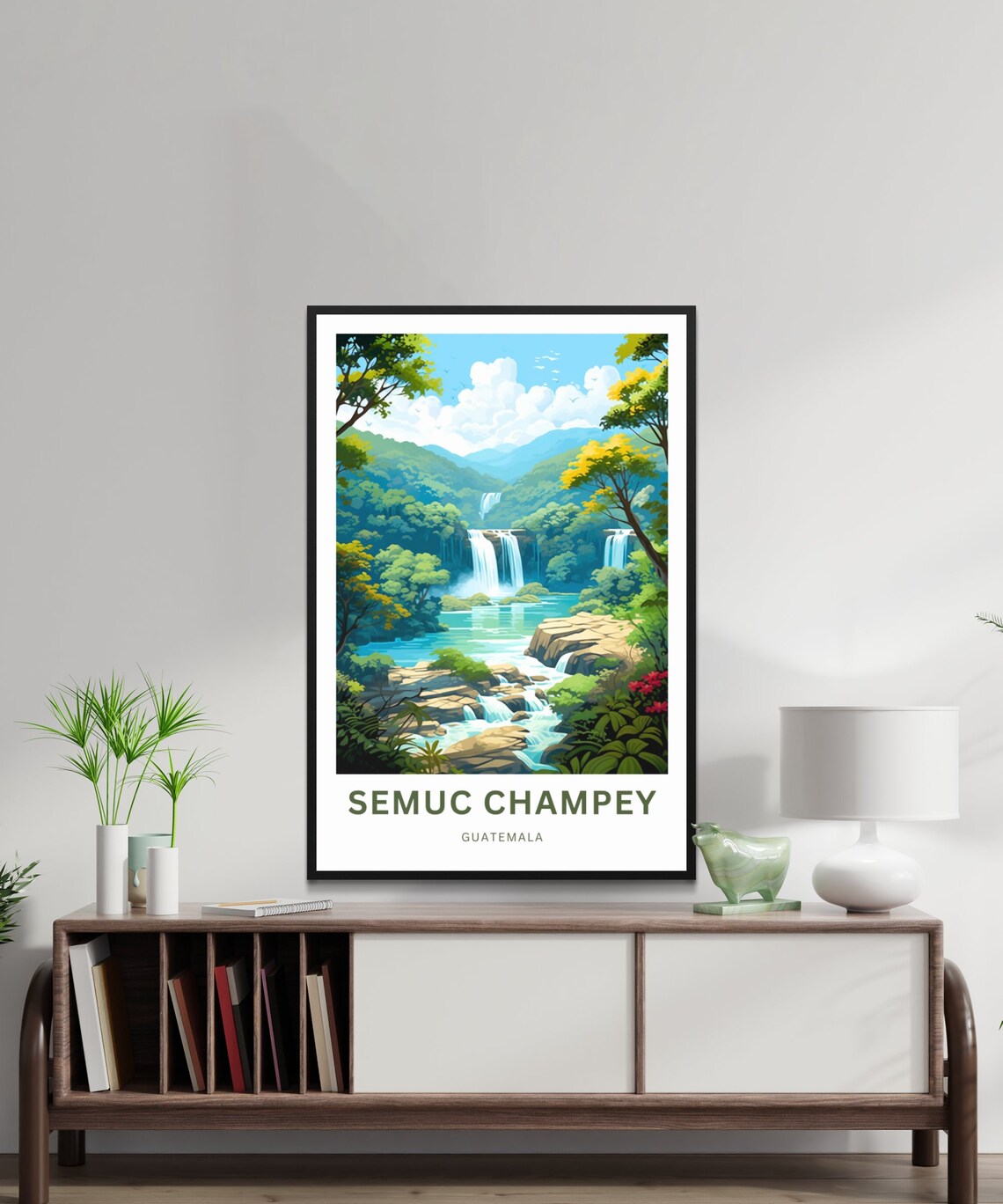 Semuc Champey Guatemala Jungle Waterfalls Scenic Travel Poster - Image 2