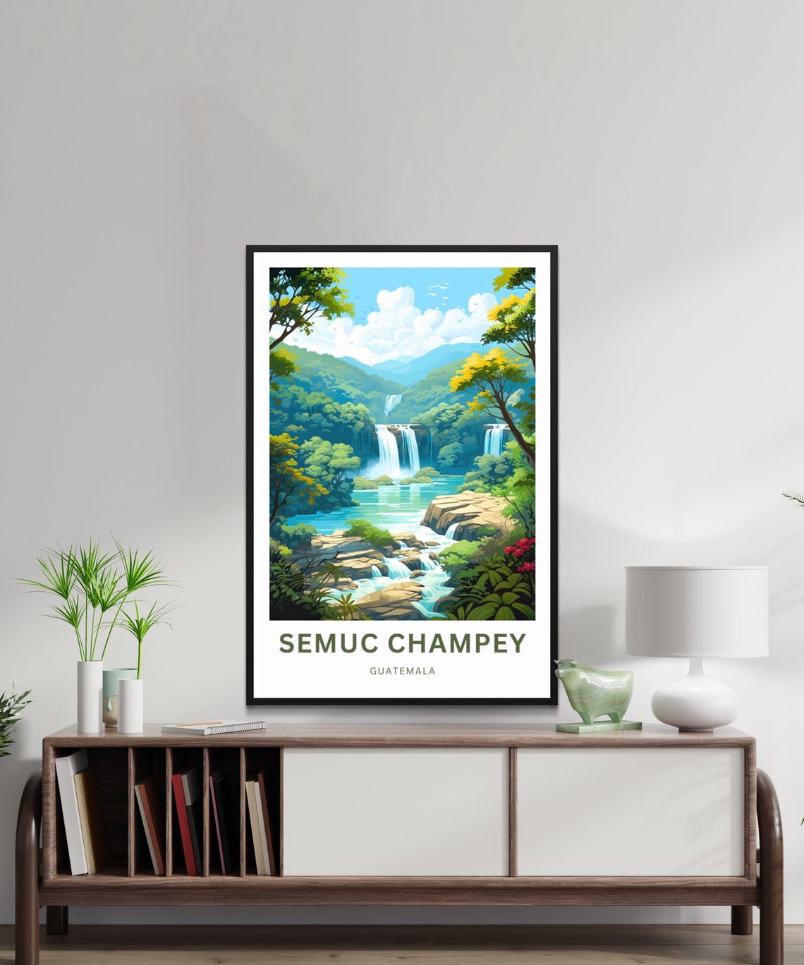 Semuc Champey Travel Print Semuc Champey Poster Guatemala Wall Art Framed Present Gift Mexico Present - Image 2
