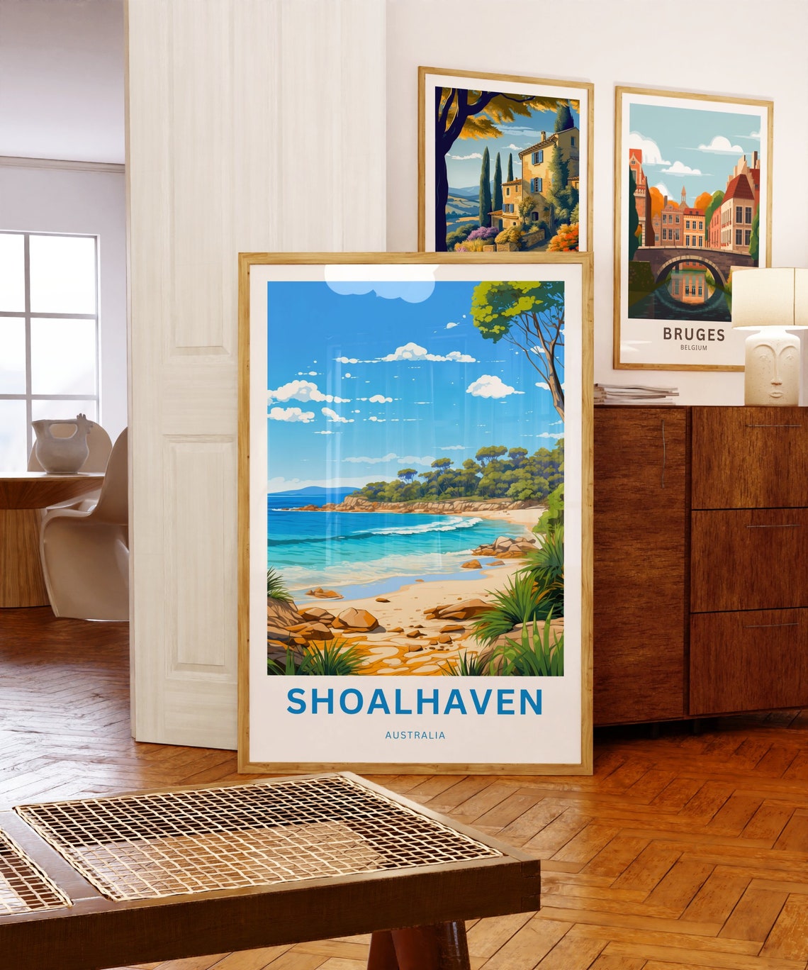 Personalized Shoalhaven Australia Turquoise Beach Cove Custom Poster - Image 3