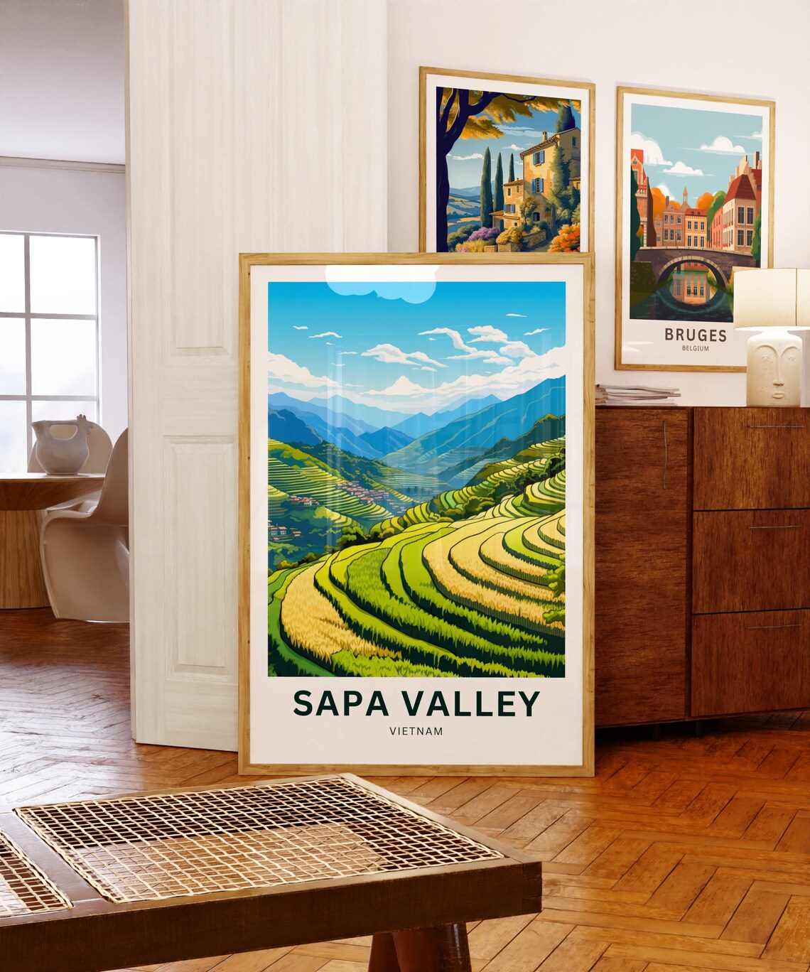 Sapa Valley Vietnam Rice Terraces Green Mountains Travel Poster - Image 5